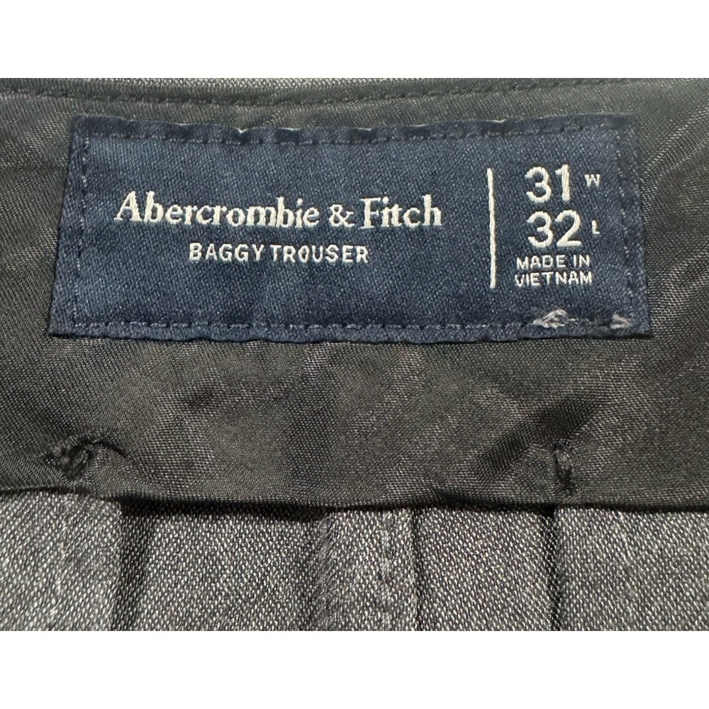 Abercrombie & Fitch Baggy Trousers Mens 31x32 Gray Relaxed Fit Minimalist Casual - Picture 2 of 9
